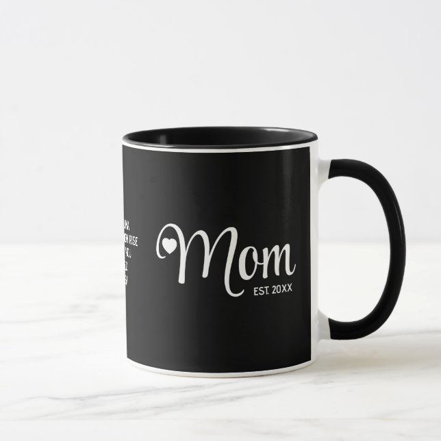 Mug Cadeau pour maman avec écriture simple établie par (Droite)