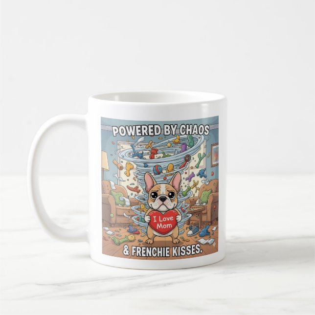 Mug Cadeau pour maman de chien français drôle propulsé (Gauche)