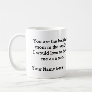 Mug Cadeau pour maman de son-Luckiest Maman dans le mo