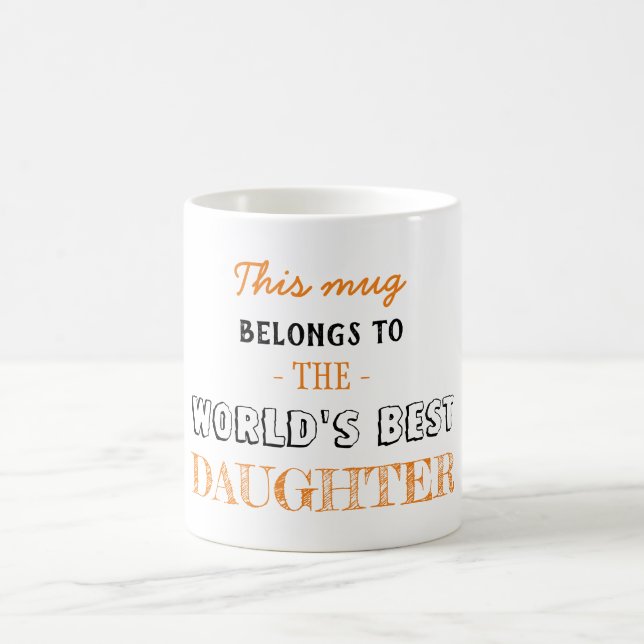 Mug Cadeau pour meilleure fille orange cadeau de Noël (Centre)