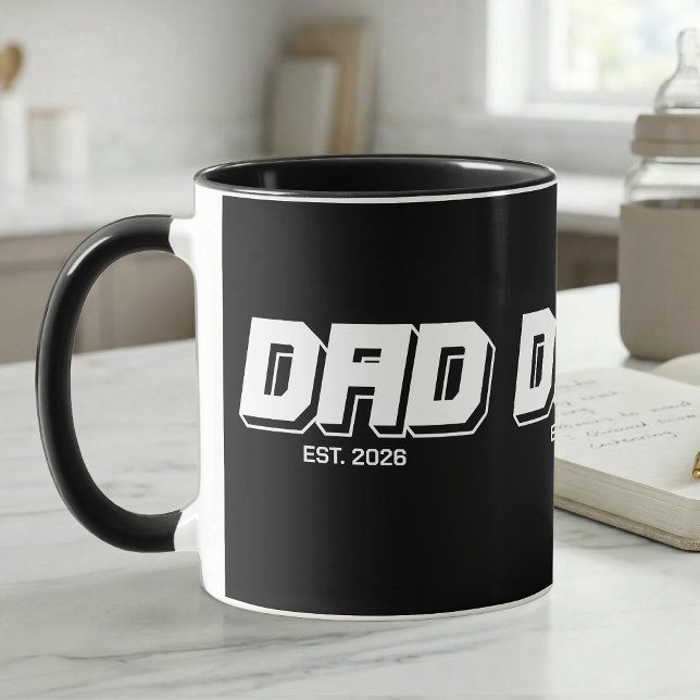 Mug Cadeau pour nouveau papa avec texte en gras (Créateur téléchargé)