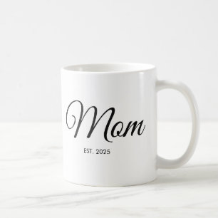 Mug Cadeau pour nouvelle maman avec écriture noire pou