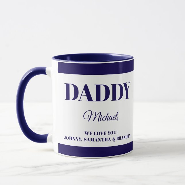 Mug Cadeau pour Papa avec des noms  (Gauche)