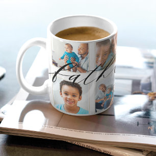 Mug Cadeau pour père Collage photo de Fête des pères