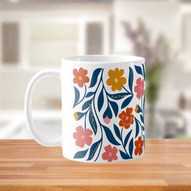 Mug Cadeau pour professeur d'art folklorique floral bo (Créateur téléchargé)