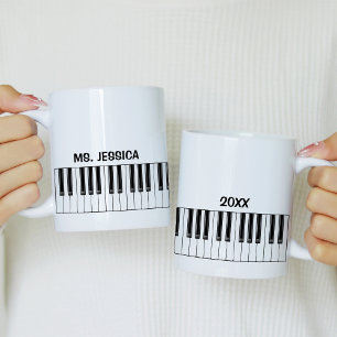 Mug Cadeau pour professeur de piano Touches de piano C