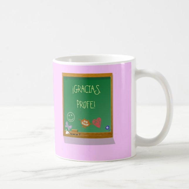 Mug Cadeau pour professeur personalizable. (Droite)