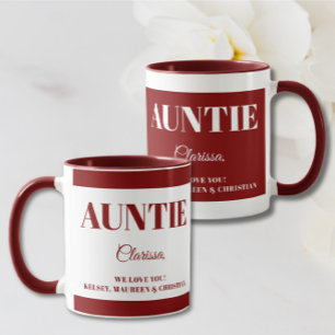 Mug Cadeau pour Tante avec Noms Café