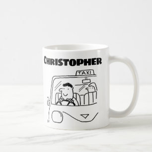 Mug Cadeau pour un chauffeur de taxi avec nom