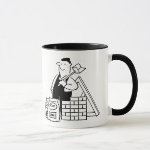 Mug Cadeau pour un Constructeur. Illustration d'un des