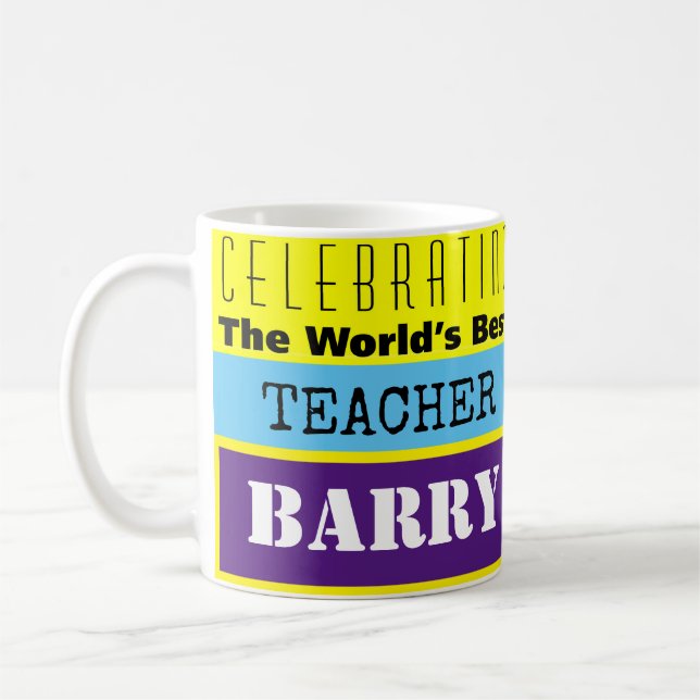 Mug Cadeau pour un enseignant. Meilleur enseignant du  (Gauche)