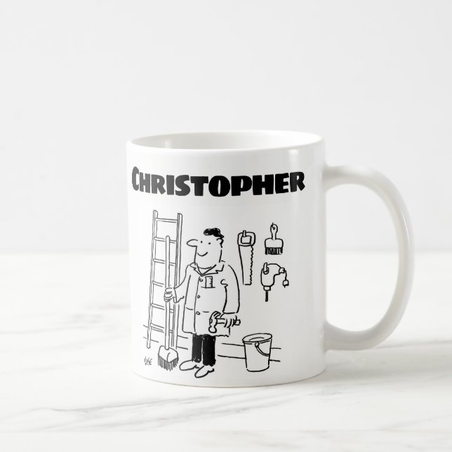 Mug Cadeau pour un Handyman avec un nom ajouté (Droite)