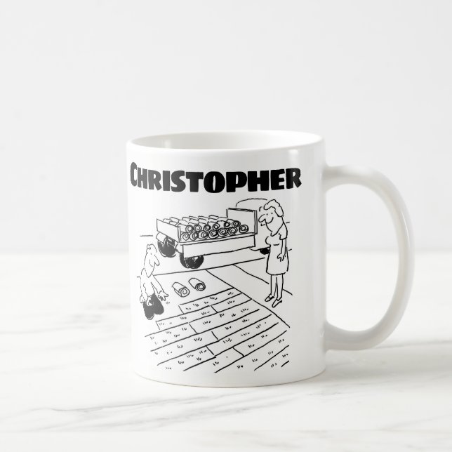 Mug Cadeau pour une couche de gazon avec le nom Café M (Droite)