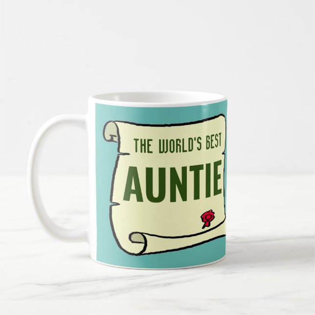 Mug Cadeau pour une tante. La meilleure tante du monde (Gauche)