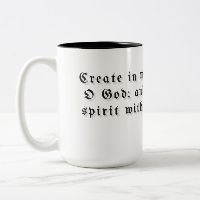 Mug cadeau Psaume 51:10 (Gauche)