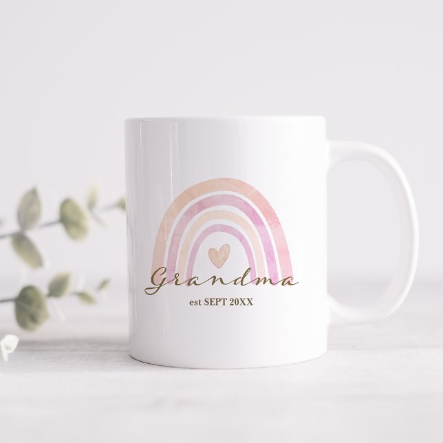Mug Cadeau Rainbow Heart Grandma (Créateur téléchargé)