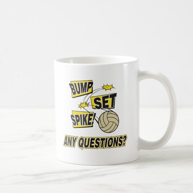 Mug Cadeau réglé de volleyball de transitoire de bosse (Droite)