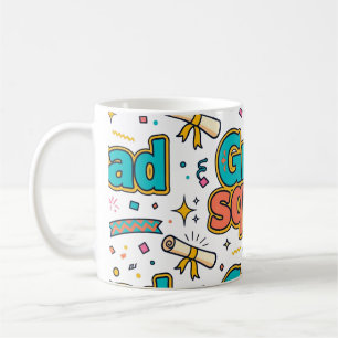 Mug Cadeau Rétro Casquette de Remise de Diplômes pour
