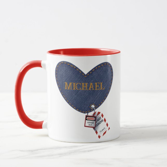 Mug Cadeau romantique personnalisable Anniversaire (Gauche)