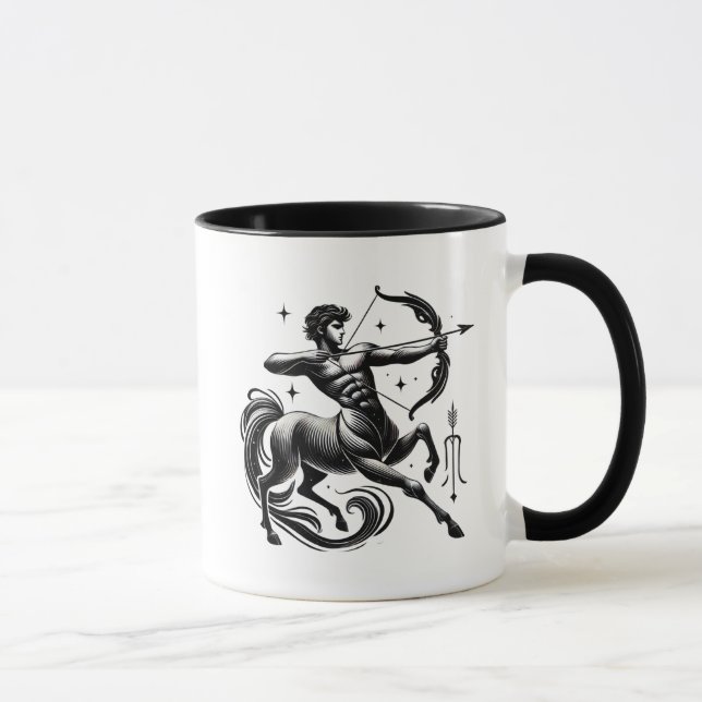 Mug Cadeau Sagittaire Zodiaque Archer Astrologie (Droite)