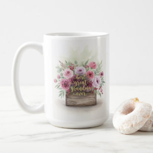Mug Cadeau sentimental de grand-mère florale vintage