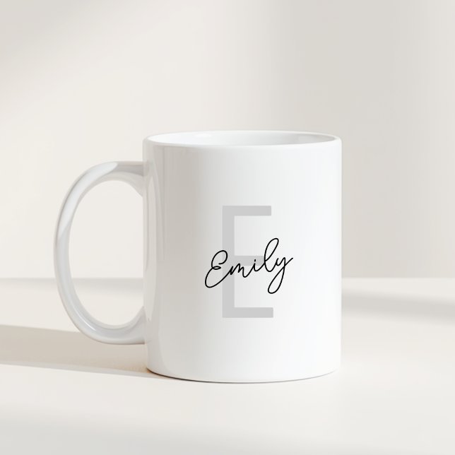 Mug Cadeau simple avec initiale et nom (Créateur téléchargé)