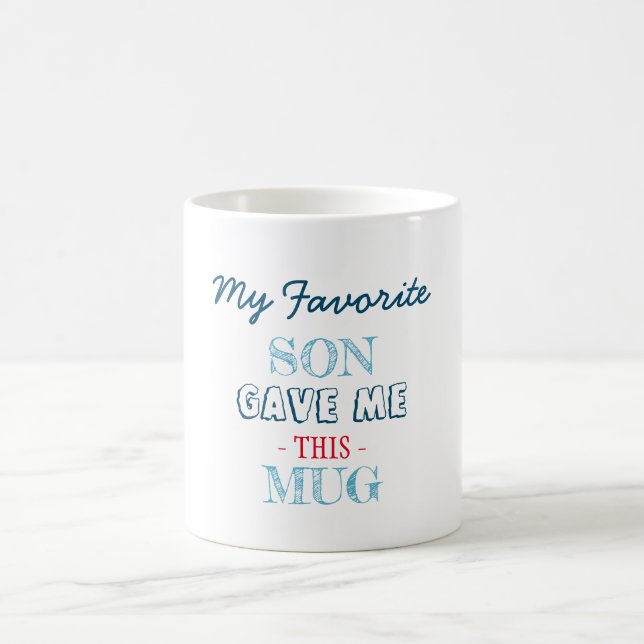 Mug Cadeau simple de fils préféré de la Marine à la mè (Centre)