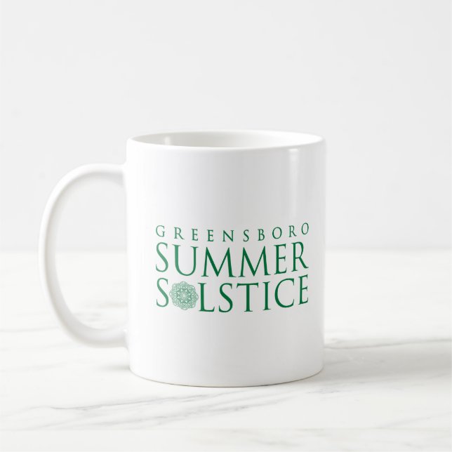 Mug Cadeau simple du solstice d'été de Greensboro (Gauche)