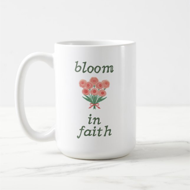 Mug Cadeau simple et confortable de lettrage de foi fl (Gauche)