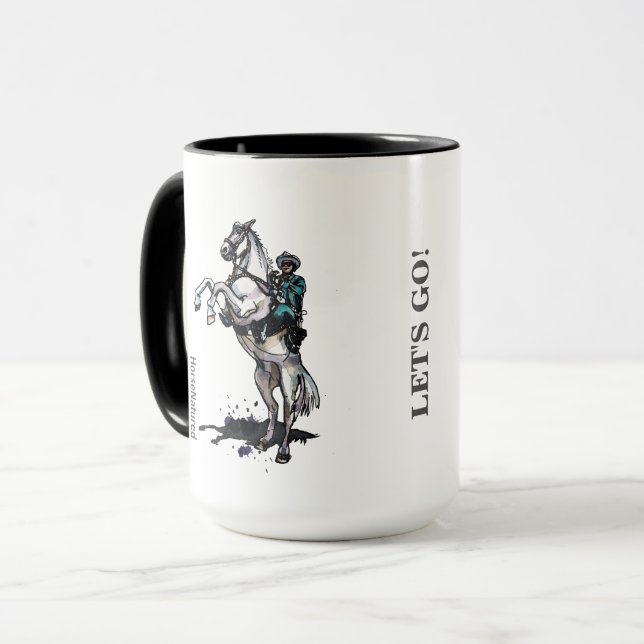 Mug Cadeau solitaire de bureau de cheval de garde (Devant gauche)