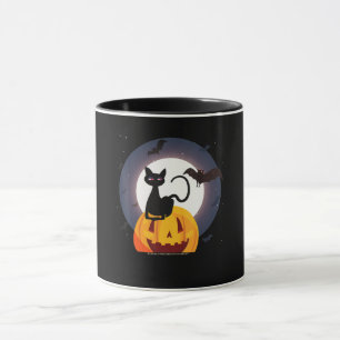 Mug Cadeau Spider Halloween Black Cat Spider Citroui