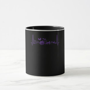 Mug Cadeau Spider   Halloween drôle de ligne Heartbeat