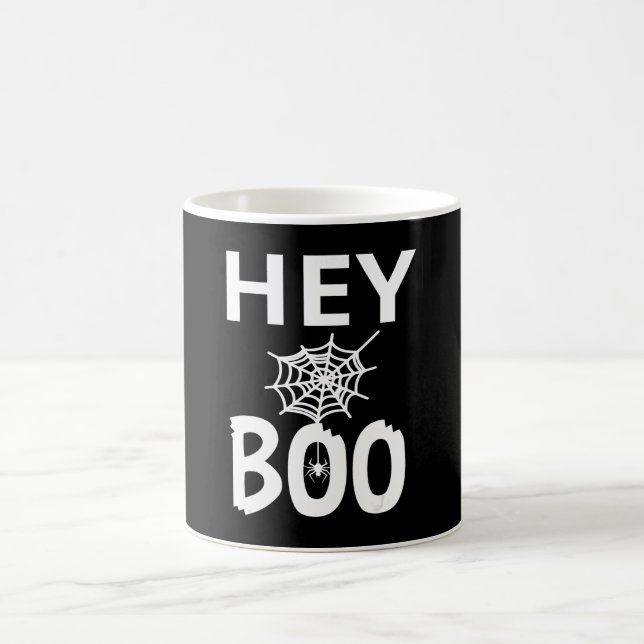 Mug Cadeau Spider | Hey Boo Halloween Funny Spider Web (Centre)