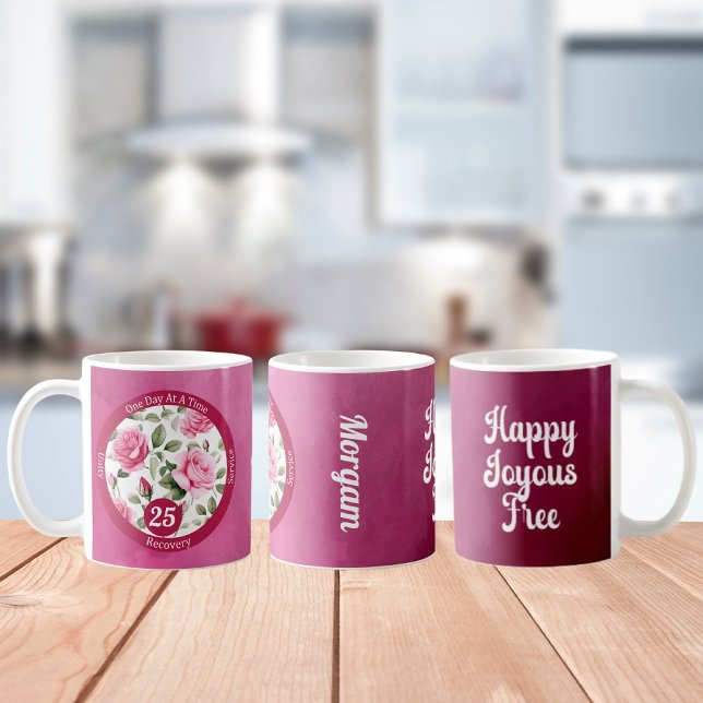 Mug Cadeau sur mesure pour la récupération Rose (Créateur téléchargé)