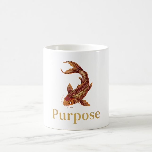 Mug Cadeau Symbole de Carpe Koi Intemporel de Force (Centre)