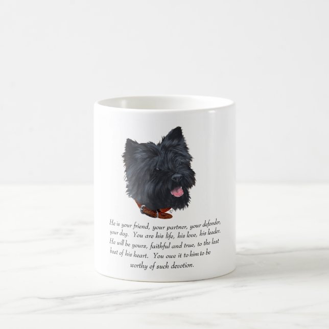 Mug Cadeau Terrier Black Cairn - Mâle (Centre)