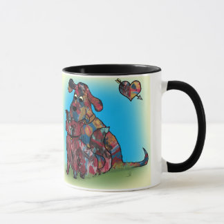 Mug Cadeau unique - chien et amoureux de les chats -