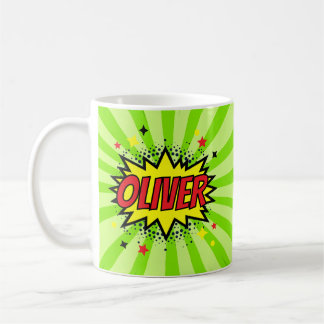 Mug Cadeau vert coloré personnalisé pour enfants de st