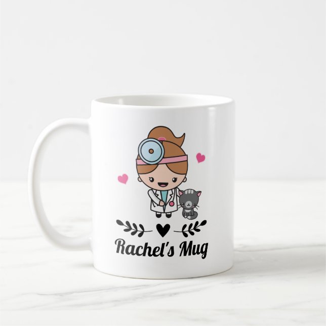 Mug Cadeau Vétérinaire Cute Vet (Gauche)