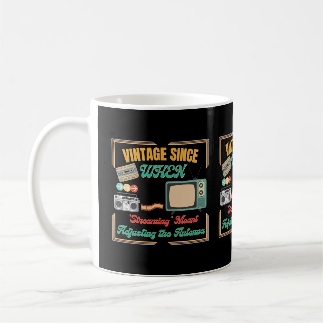 Mug Cadeau vintage Retro - Cadeau Rétro Anniversaire (Gauche)