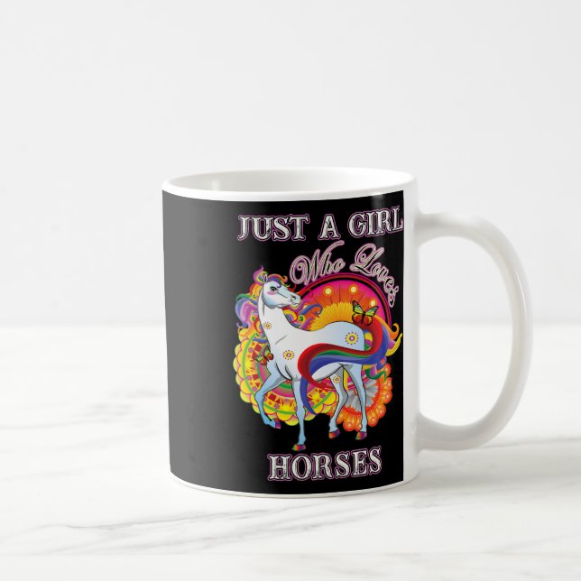 Mug Cadeaux Cheval Pour Femmes Juste Une Fille Qui Aim (Droite)