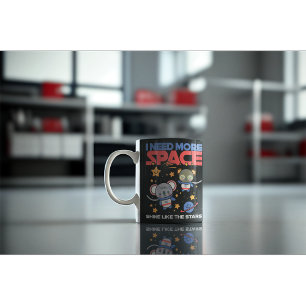 Mug Cadeaux d'animaux kawaii sur le thème de l'espace