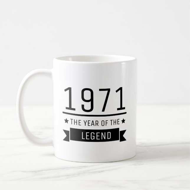 Mug Cadeaux d'anniversaire 1971 Année de la légende, 5 (Gauche)