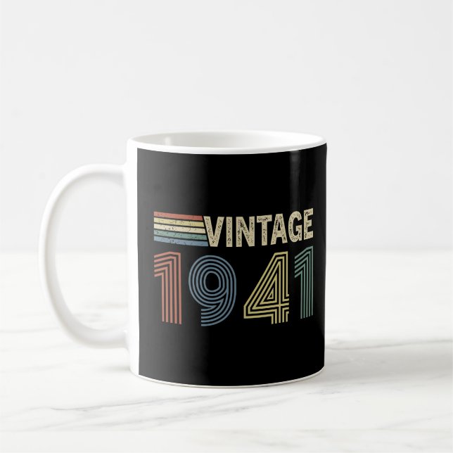 Mug Cadeaux d'anniversaire vintages de 1941 pour grand (Gauche)