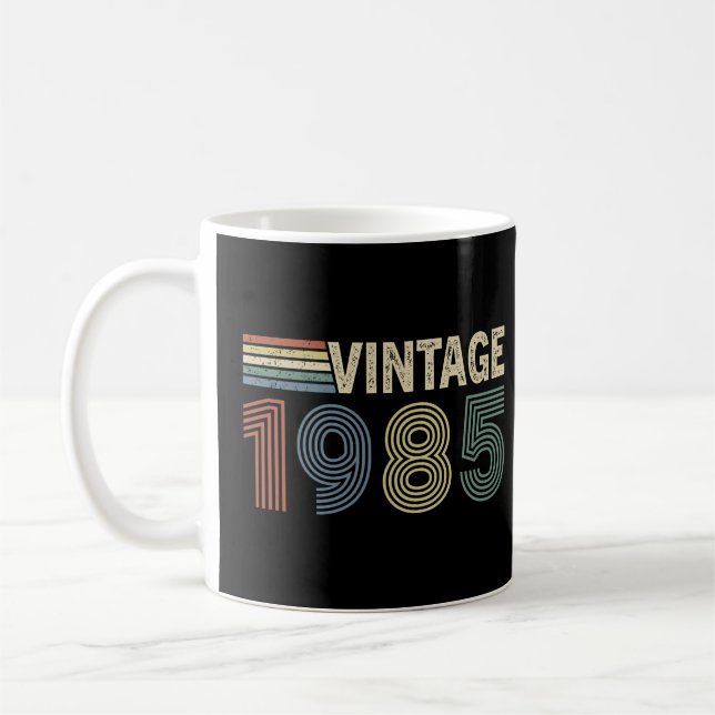 Mug Cadeaux d'anniversaire vintages de 1985 pour homme (Gauche)