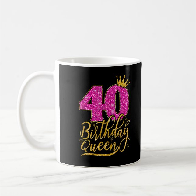 Mug Cadeaux de 40 ans 40e anniversaire Queen Diamond C (Gauche)