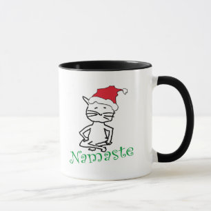 Mug Cadeaux de chats Yoga Père Noël
