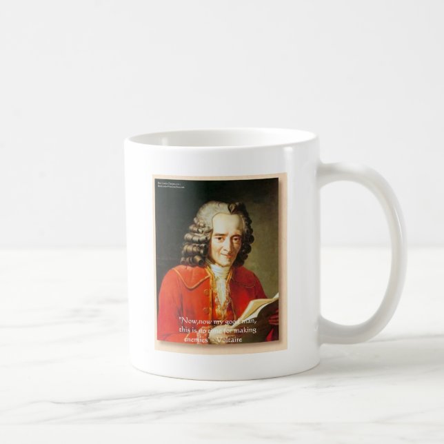 Mug Cadeaux de citations de sagesse "Pas d'ennemis" de (Droite)