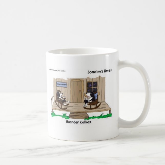 Mug Cadeaux de dessins animés décalés drôles de Border (Droite)