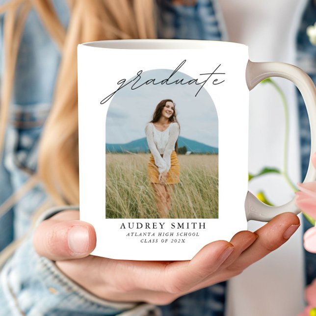 Mug Cadeaux de fin d'études de photo de 2 arches boho  (Créateur téléchargé)